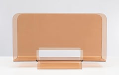 Smoked Lucite Magazine Rack Michel Dumas France 1970s