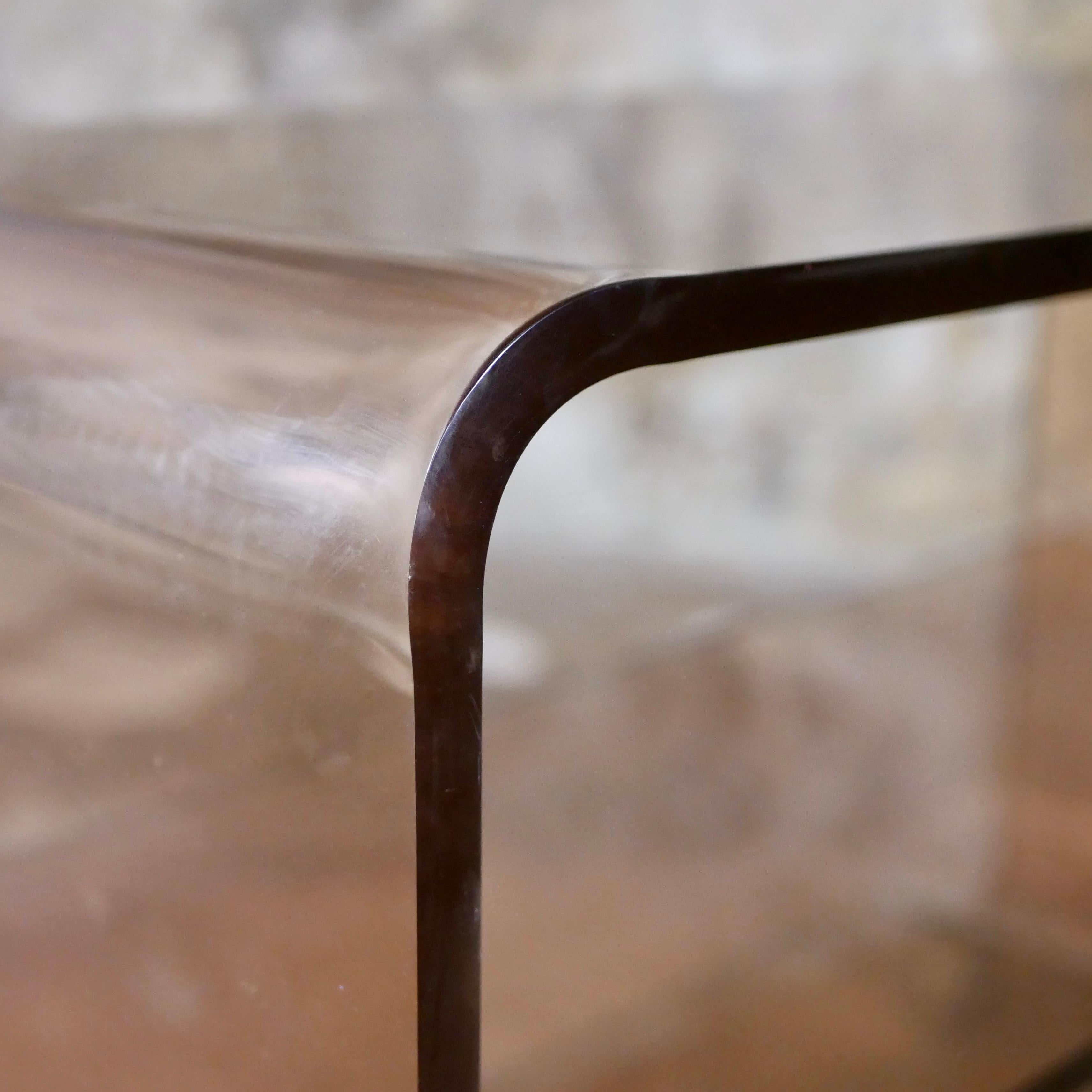 Smoked lucite side table by Michel Dumas for Roche Bobois, France, 1970 2