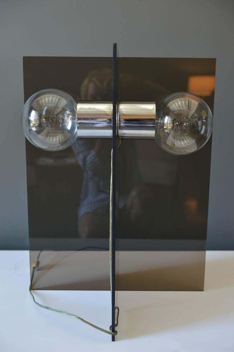 Smoked Lucite Table Lamp in the Style of George Kovacs, circa 1970 3