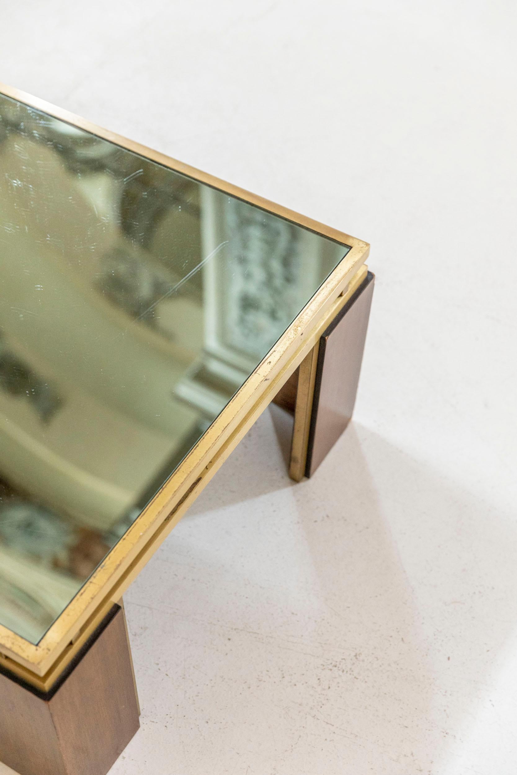 Smoked Mirror Coffee Table Attributed to Frigerio For Sale 3