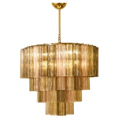 Smoked Murano glass chandelier by Studio Glustin