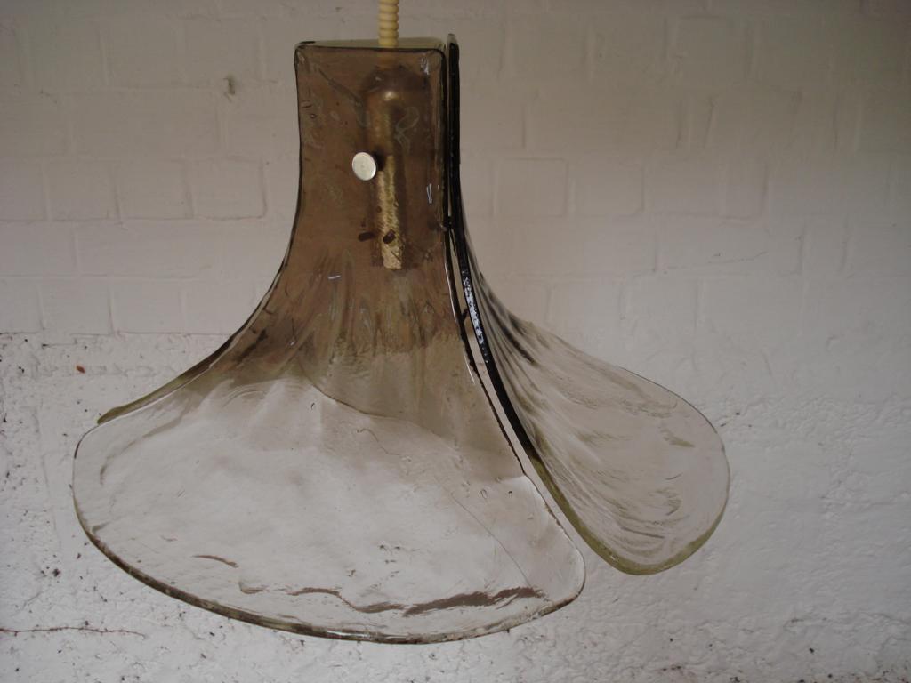 Austrian Smoked Murano Glass Pendant Lamp by Kalmar Franken, 1970s For Sale