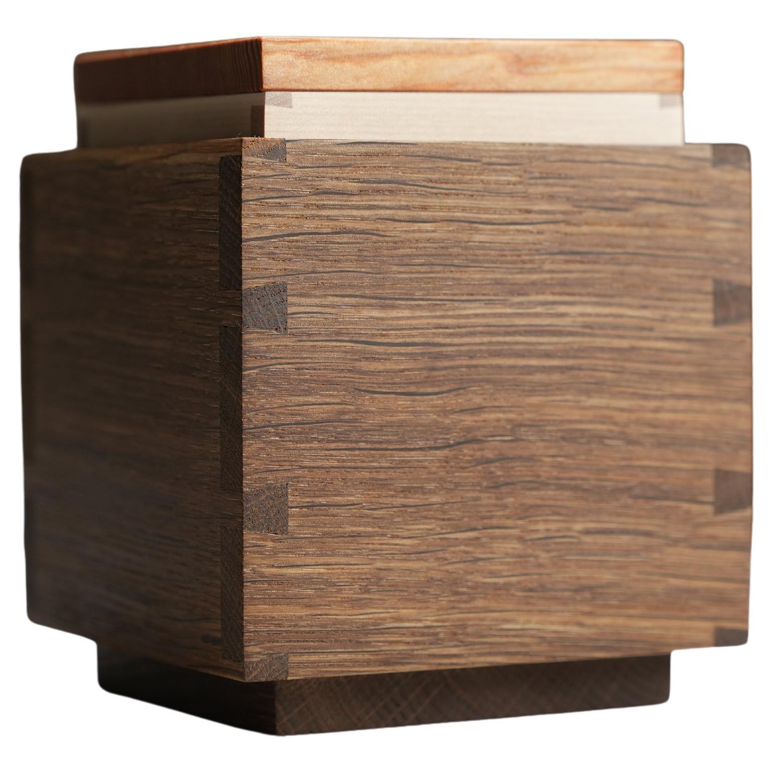 Caja Push-Up de roble ahumado y pino de Oregón en venta