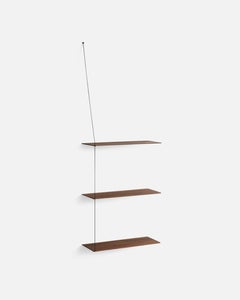 Étagère « Stedge » en chêne fumé 60, configuration à 3 tablettes, par Leonard Aldenhoff