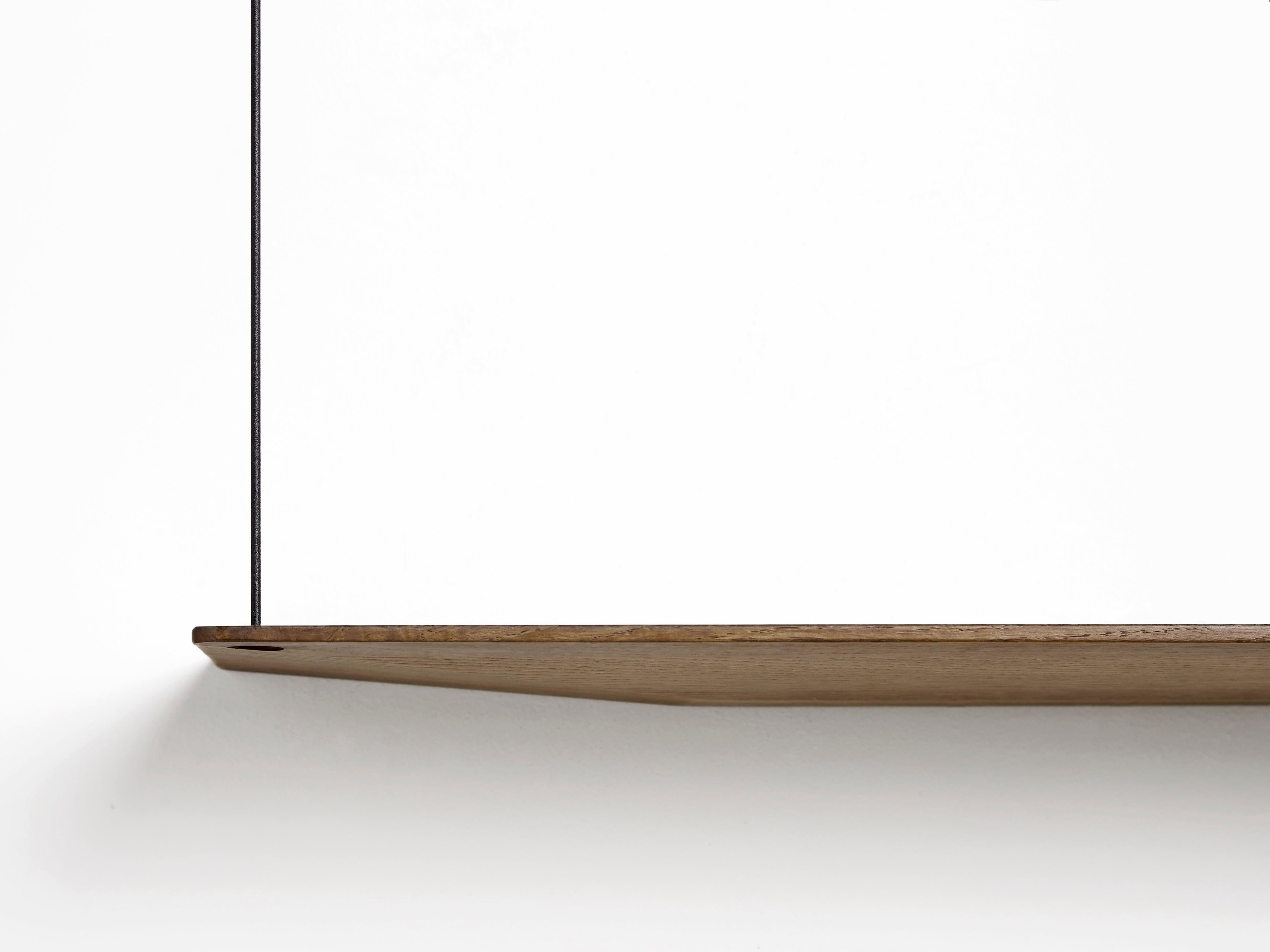 Smoked Oak Stedge Shelf 60 by Leonard Aldenhoff In New Condition For Sale In Geneve, CH