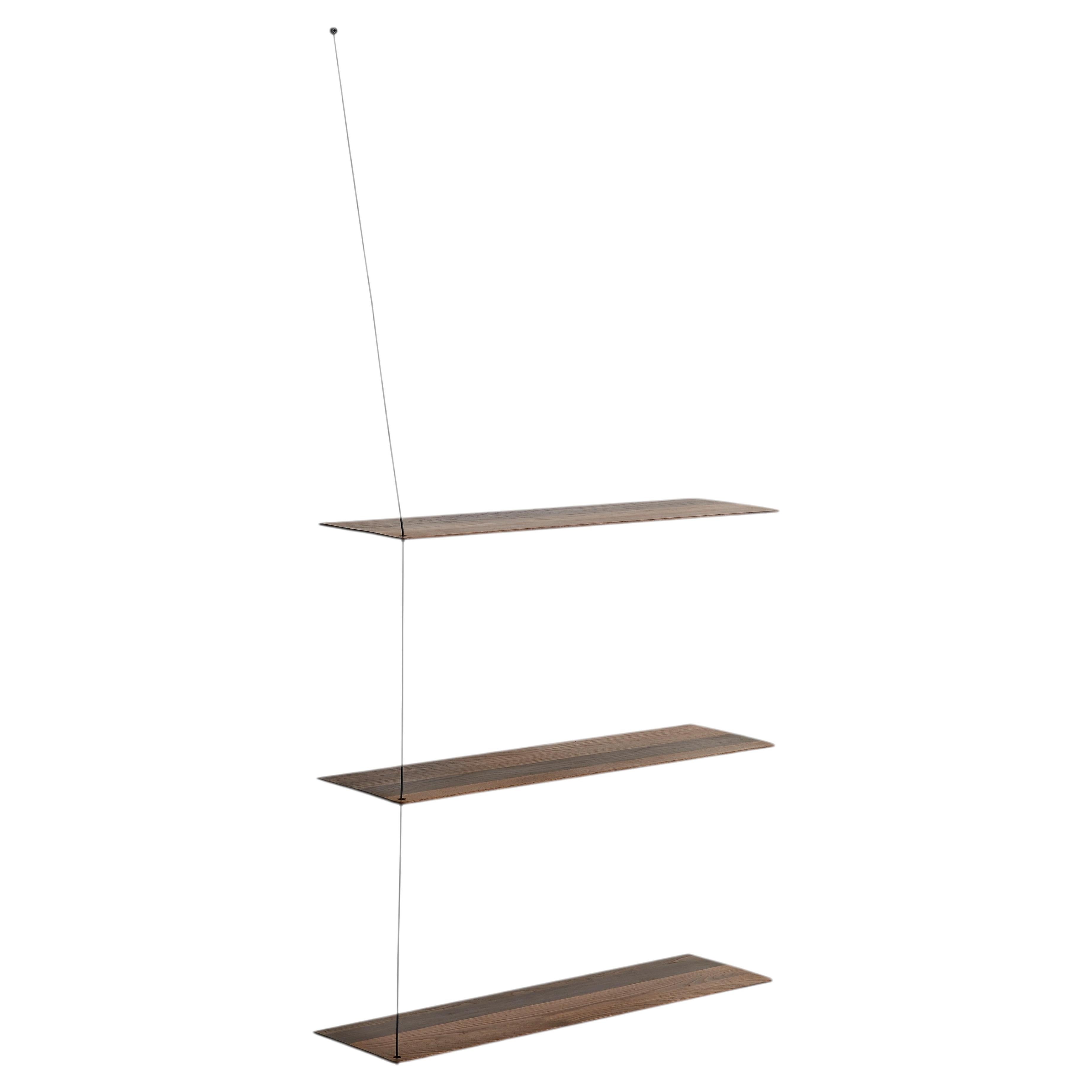 Smoked Oak Stedge Shelf 80, 3 Shelf Configuration by Leonard Aldenhoff For Sale