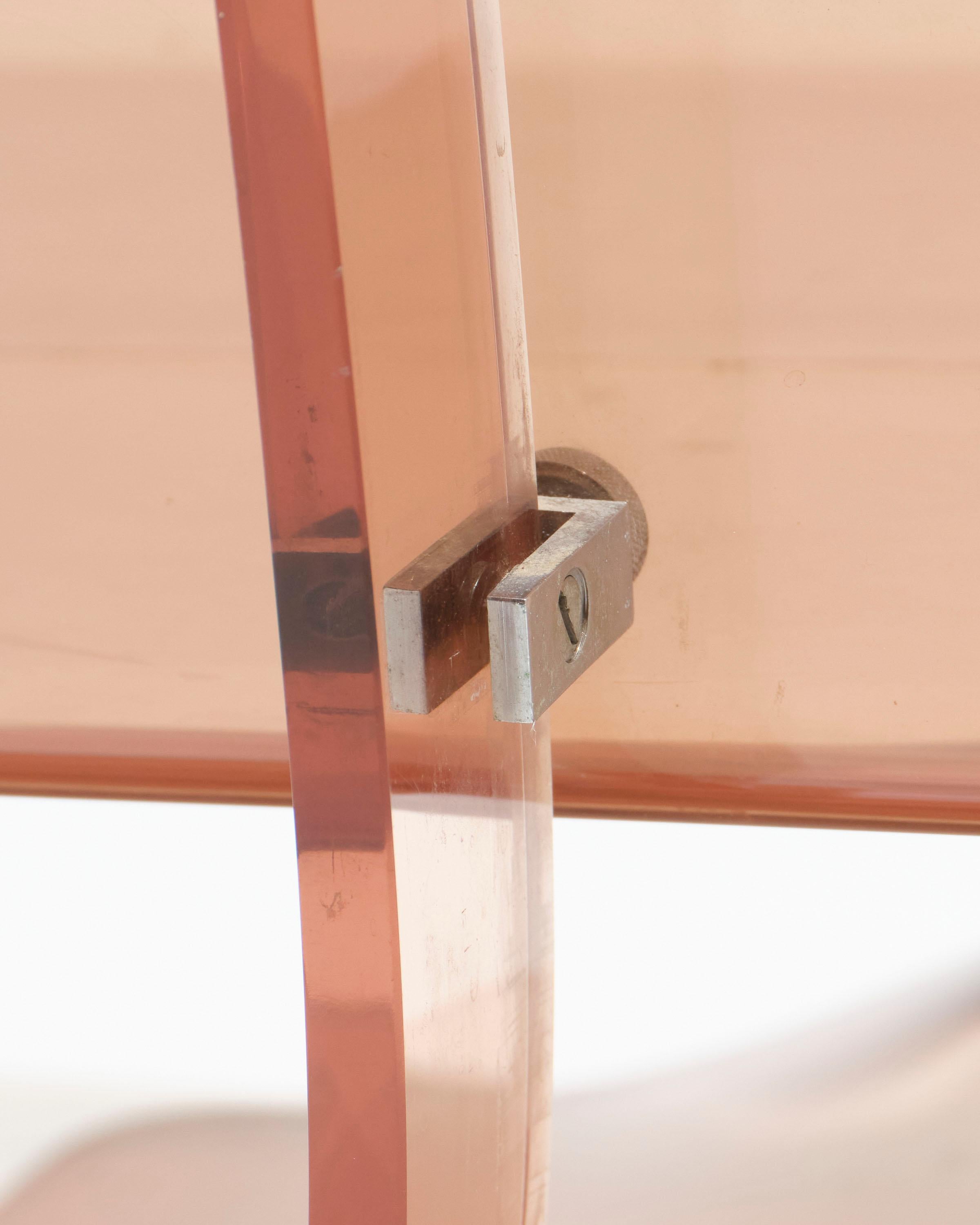 Smoked plexiglass bedside, Michel Dumas, 1970s For Sale 6