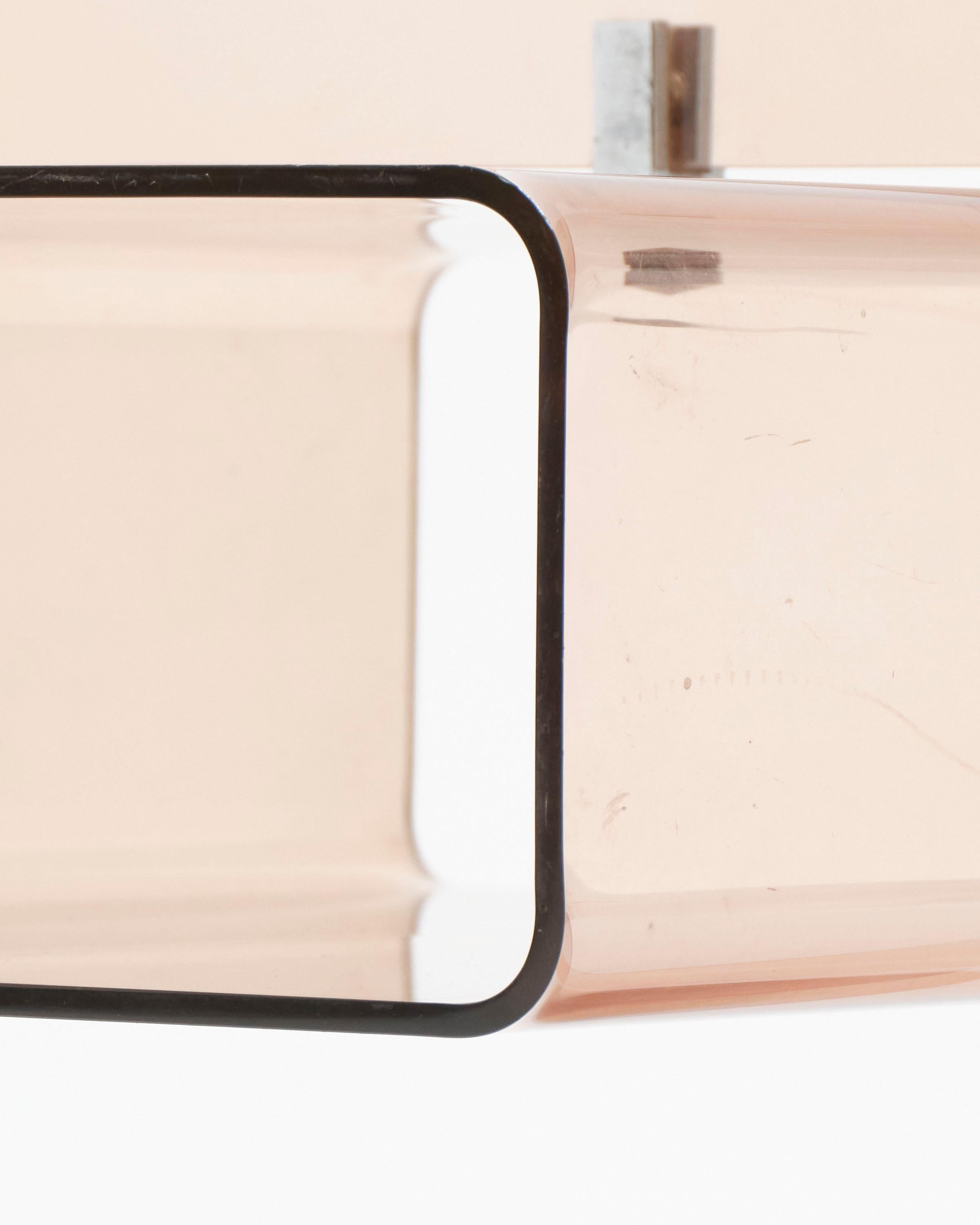 Smoked plexiglass bedside, Michel Dumas, 1970s For Sale 3