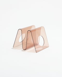 Smoked Plexiglass Magazine Rack, Michel Dumas, 1970s