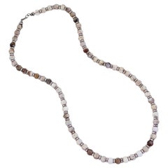 Smokey Dendtritic Gemstone Beaded Necklace