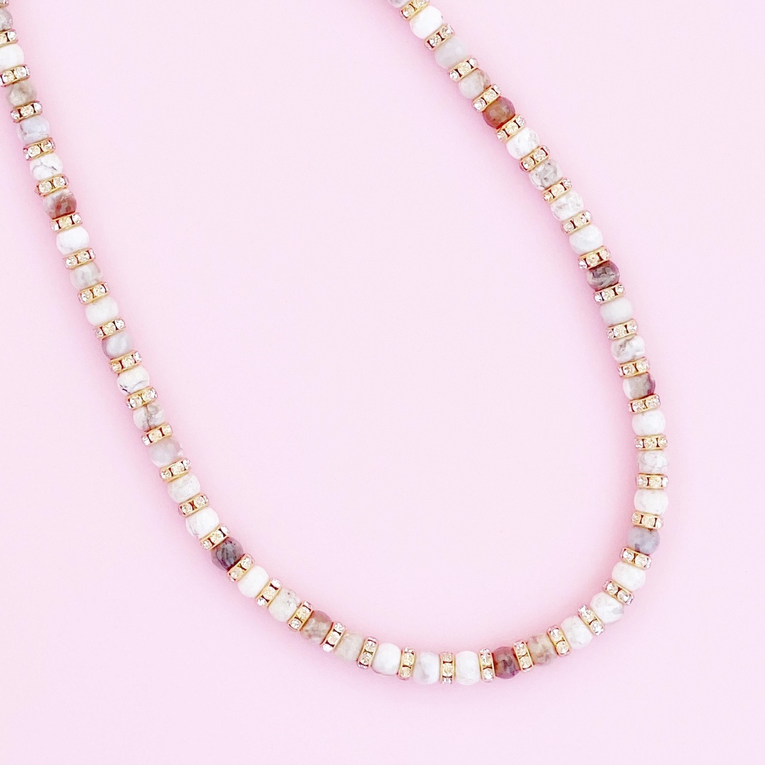 Women's Smokey Dendtritic Gemstone Necklace For Sale