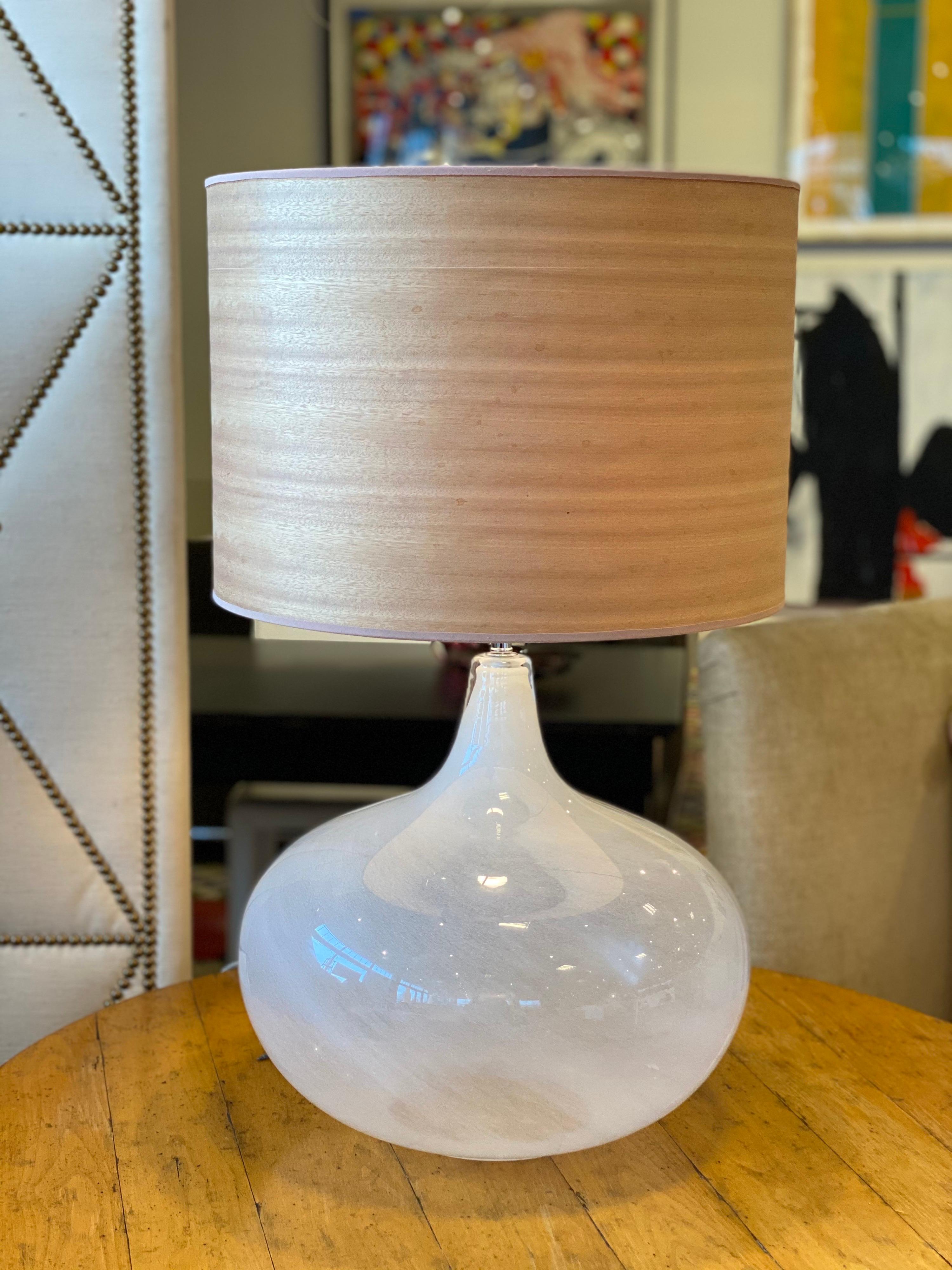 Smokey Glass Table Lamp 1