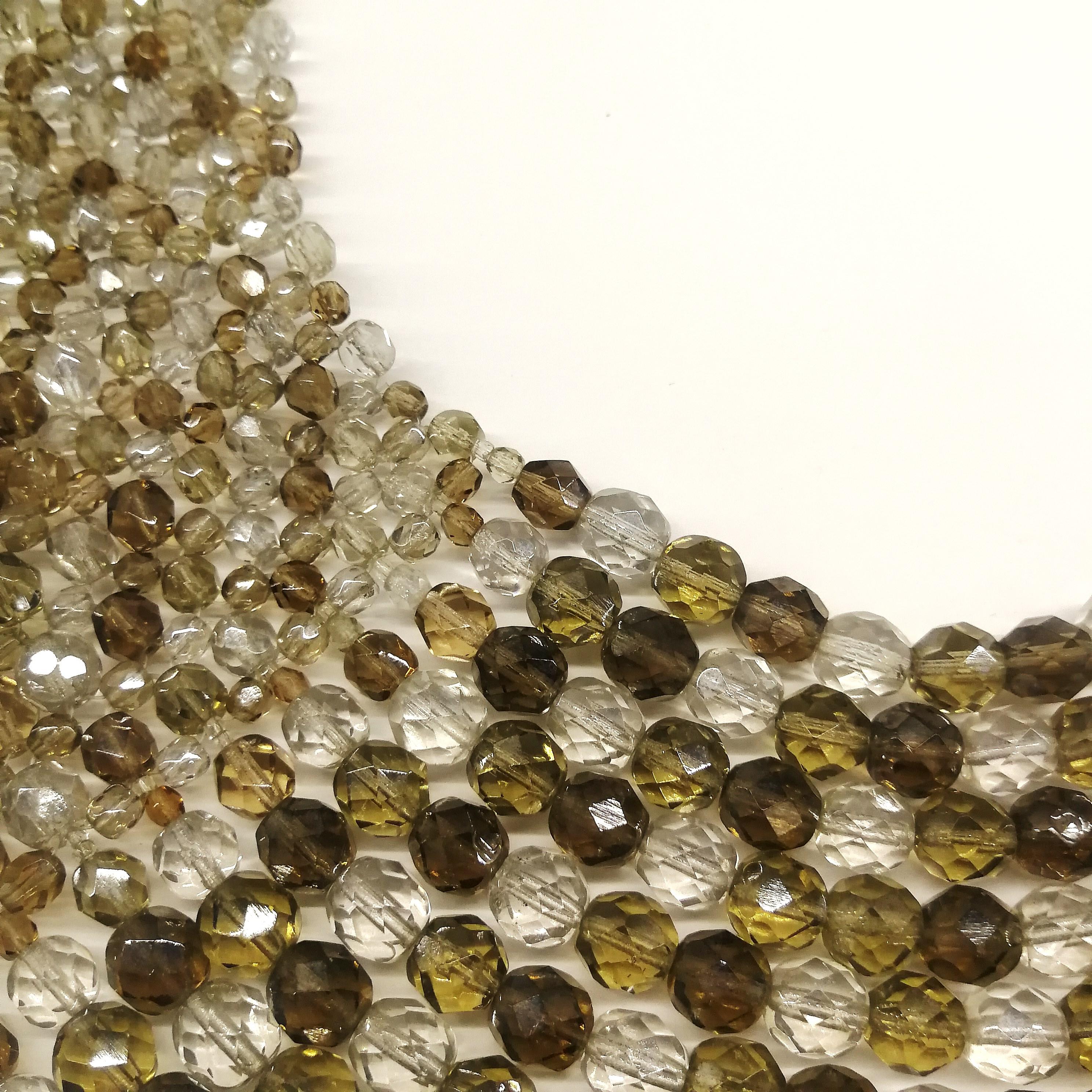 Smokey quartz, taupe and clear glass bead collar, Coppola e Toppo, early 1960s. 5