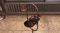 Smoking Art Deco Table, France 1930 in Bronze and Opaline