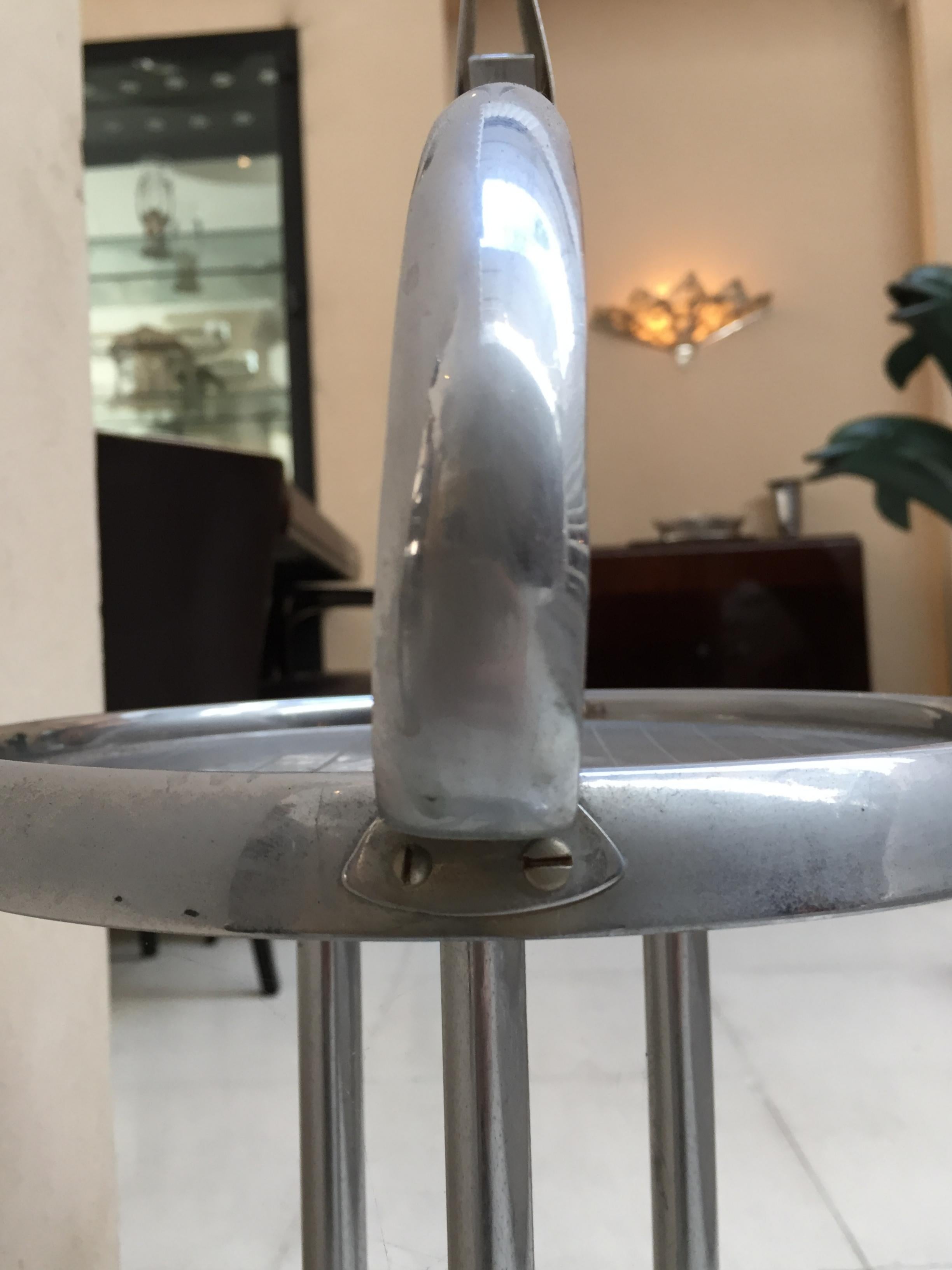 Smoking Art Deco Table, France 1930 in chrome In Good Condition For Sale In Ciudad Autónoma Buenos Aires, C