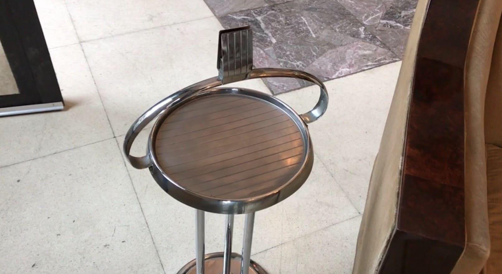 Smoking Art Deco Table, France 1930 in chrome For Sale 1