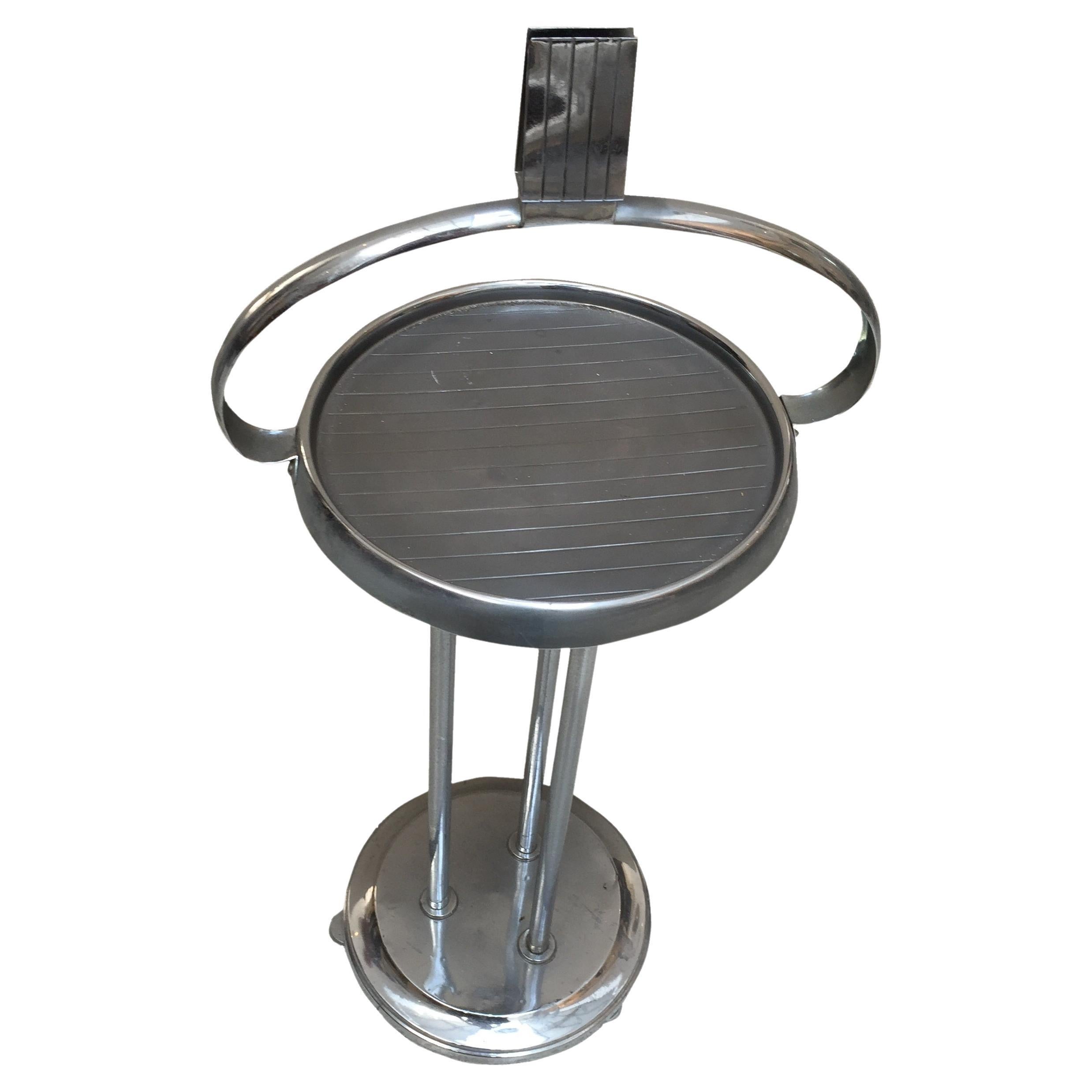 Smoking Art Deco Table, France 1930 in chrome For Sale