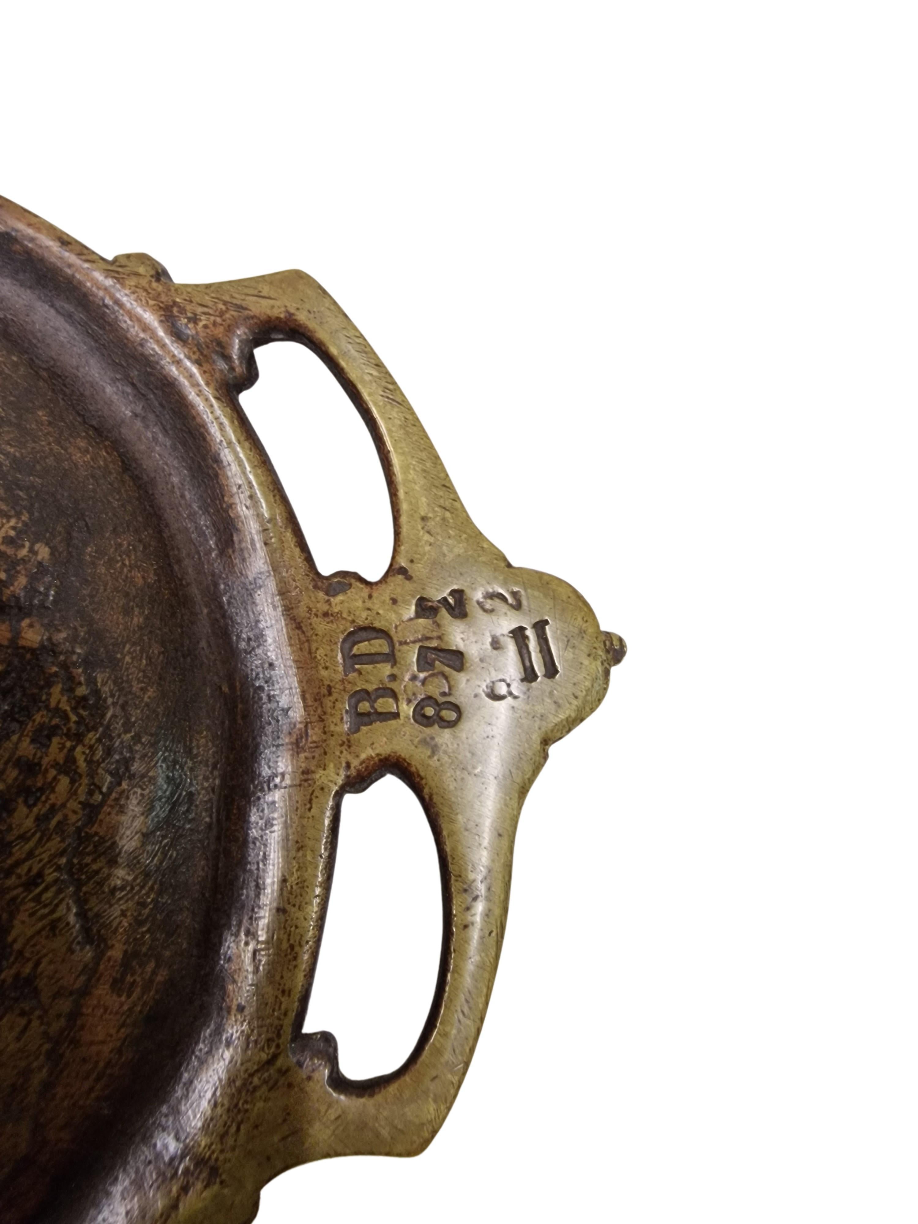 Ensemble de fumeurs 4 pièces, tabac cigare, bronze massif estampillé, Historisme 1880 Europe Bon état - En vente à Wien, AT
