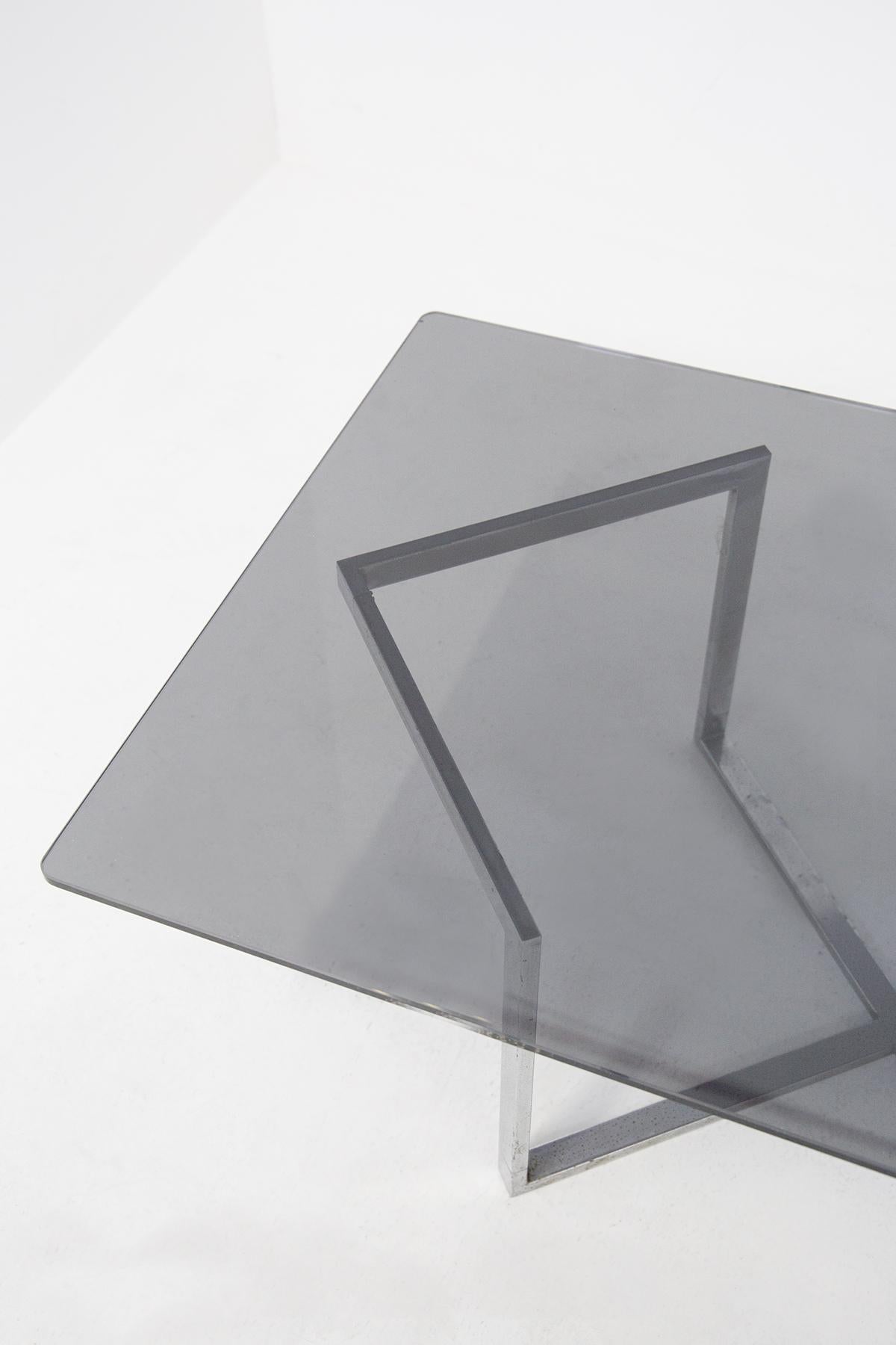 Smoking-Tisch aus Glas und Stahl von Vittorio Introini aus Vip's Residence im Angebot 2