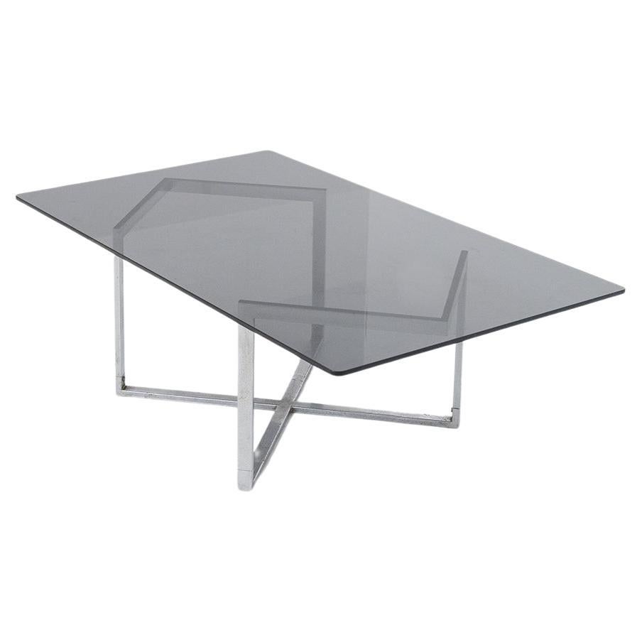 Smoking Table in Glass and Steel by Vittorio Introini from Vip's Residence For Sale