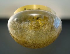 Monture encastrée Murano Smoky Bollicine par Angelo Brotto