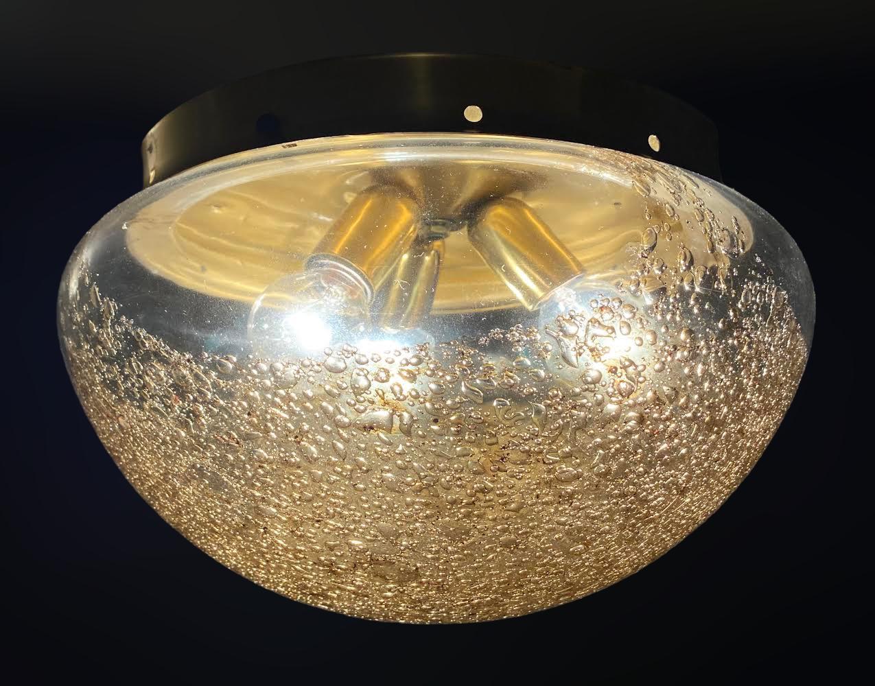 Smoky Bollicine Murano Einbaubeleuchtung von Angelo Brotto (Geblasenes Glas) im Angebot