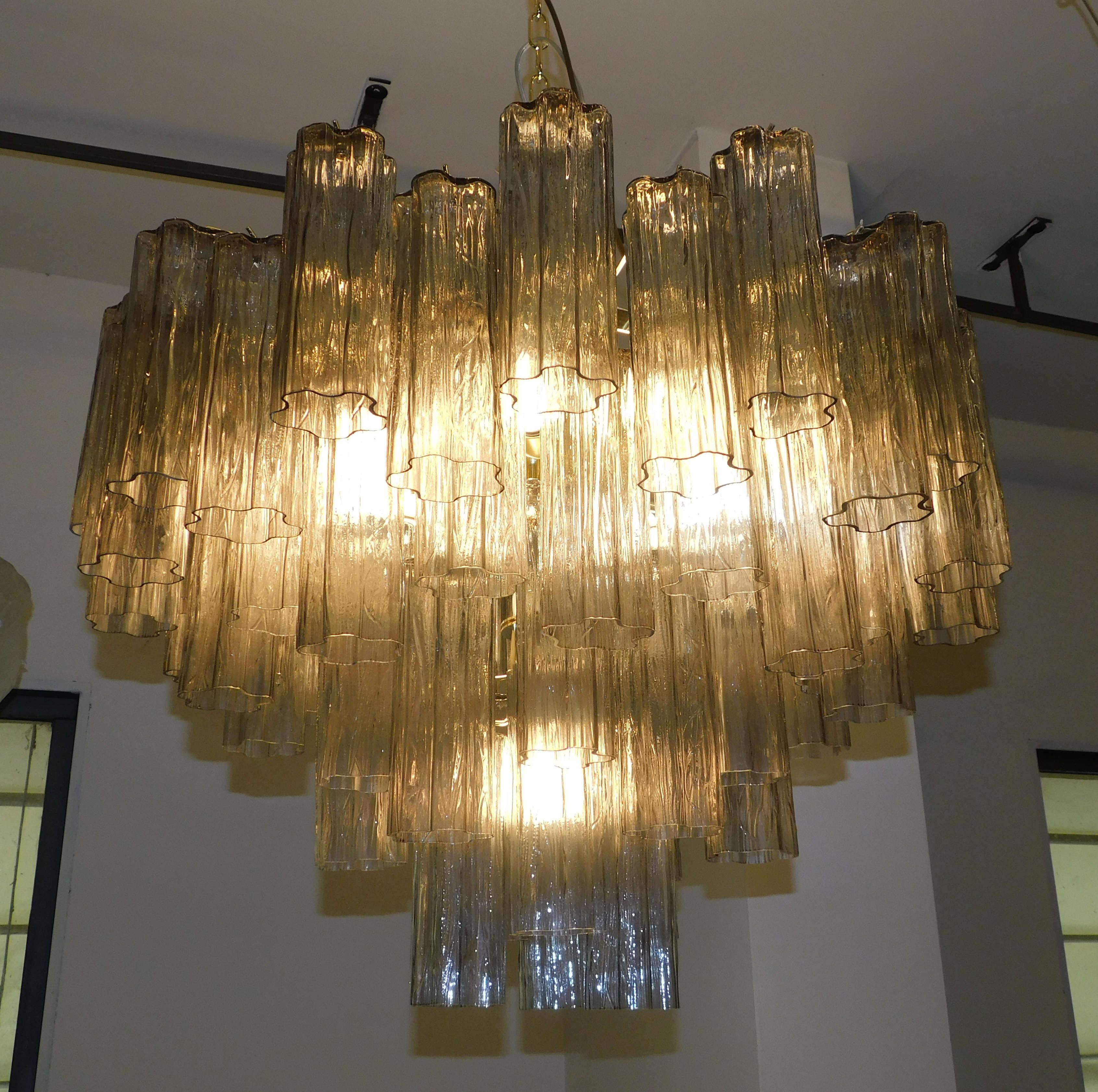 Lampadario Tronchi di Murano marrone fumé di Fabio LTD In condizioni ottime in vendita a Los Angeles, CA