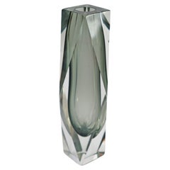 Smoky grey Murano Glass Vase Attributed to Flavio Poli for A. Mandruzzato, 1960s