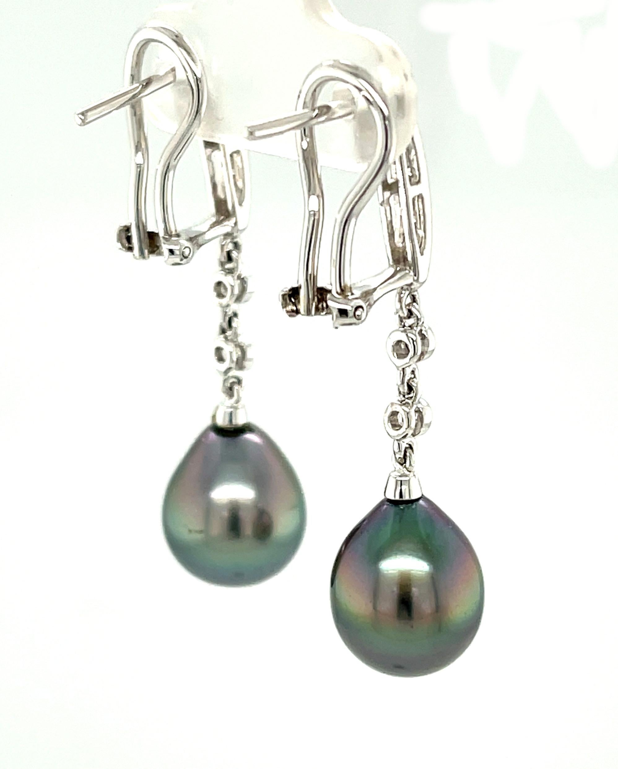 grey pearl earrings