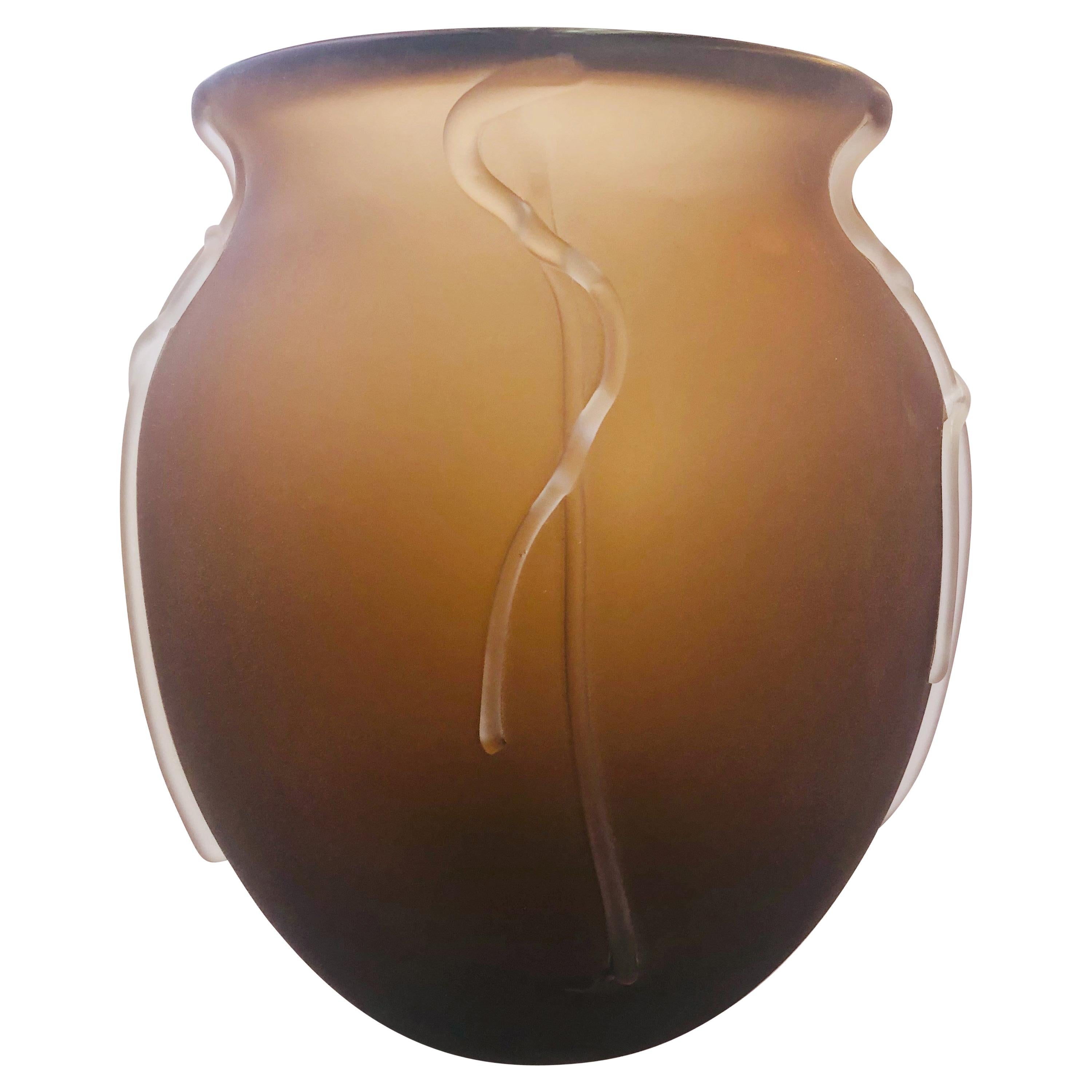 Smoky Murano Vase