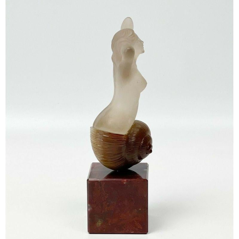 Smoky Quartz &Agate Snail lady figurine Manfred Wild emile becker Idar-Oberstein

Smoky quartz and agate carved figurine 