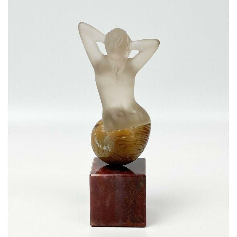 20th Century Smoky Quartz &Agate Snail Lady Figurine Manfred Wild Emile Becker Idar-Oberstein For Sale