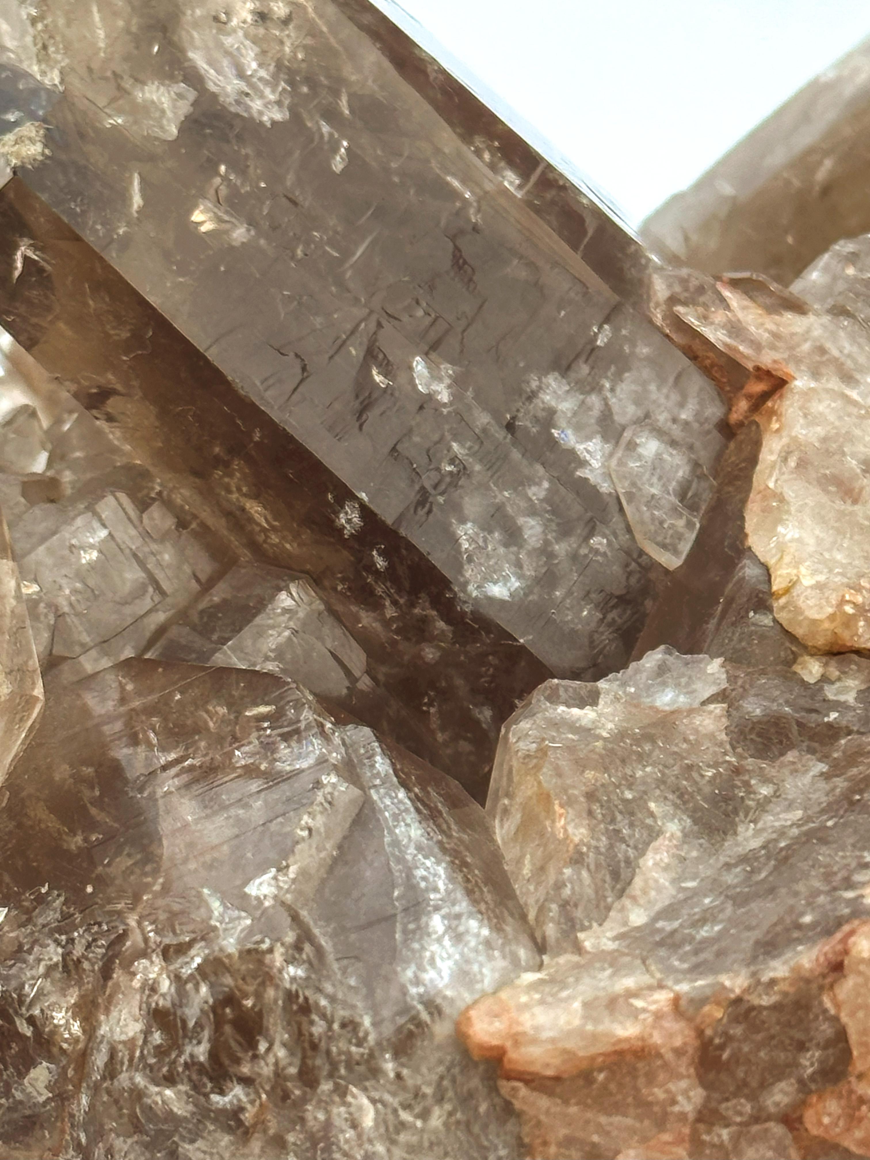 20th Century Smoky Quartz Crystal Cluster, Decorative Mineral Specimen, Brazil For Sale