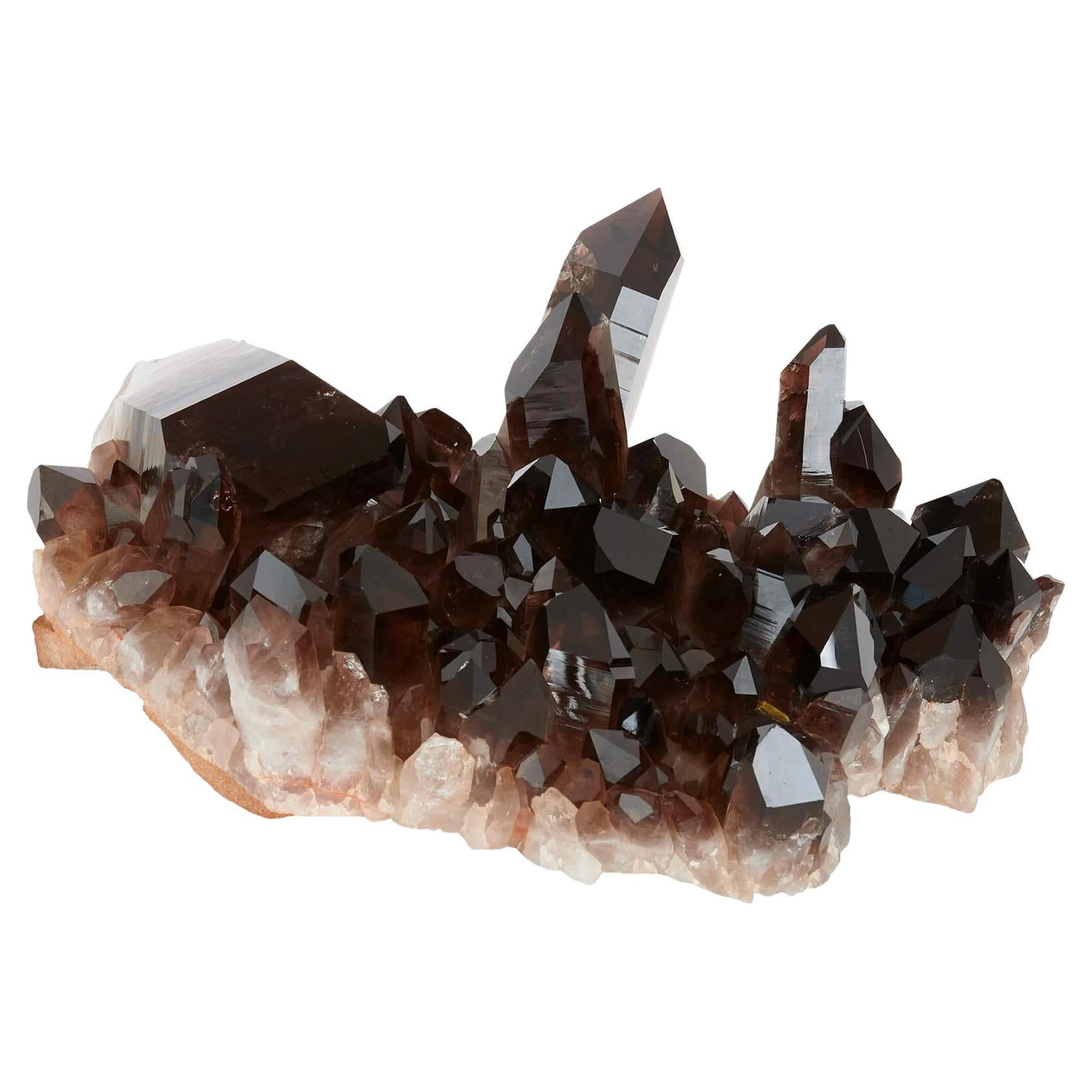 Rauchquarz-Kristall-Cluster