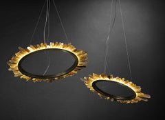 Smoky Quartz Crystal Light Sculpture, Prometheus III set by Christopher Boots