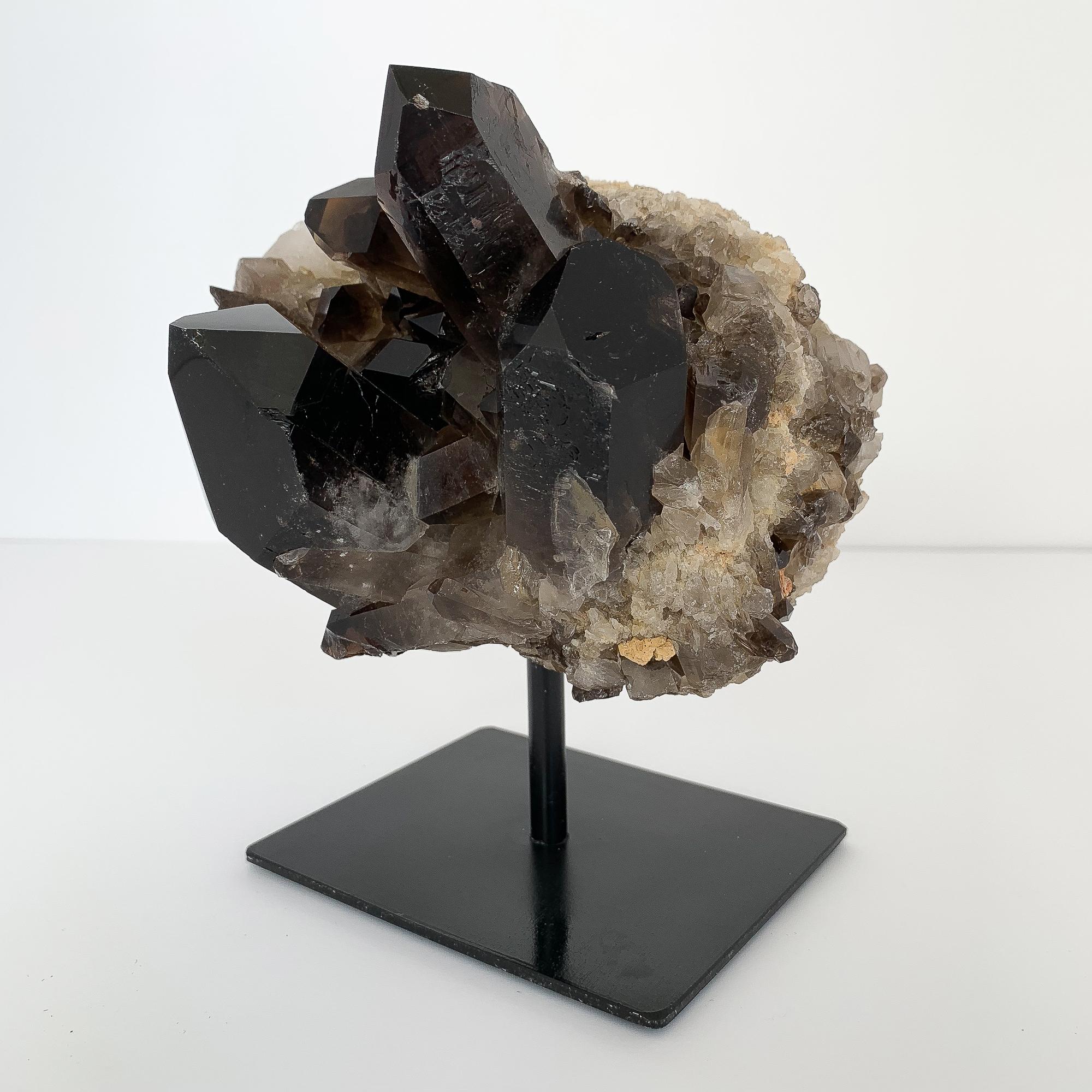 Smoky Quartz Crystal Mounted Mineral Specimens 1