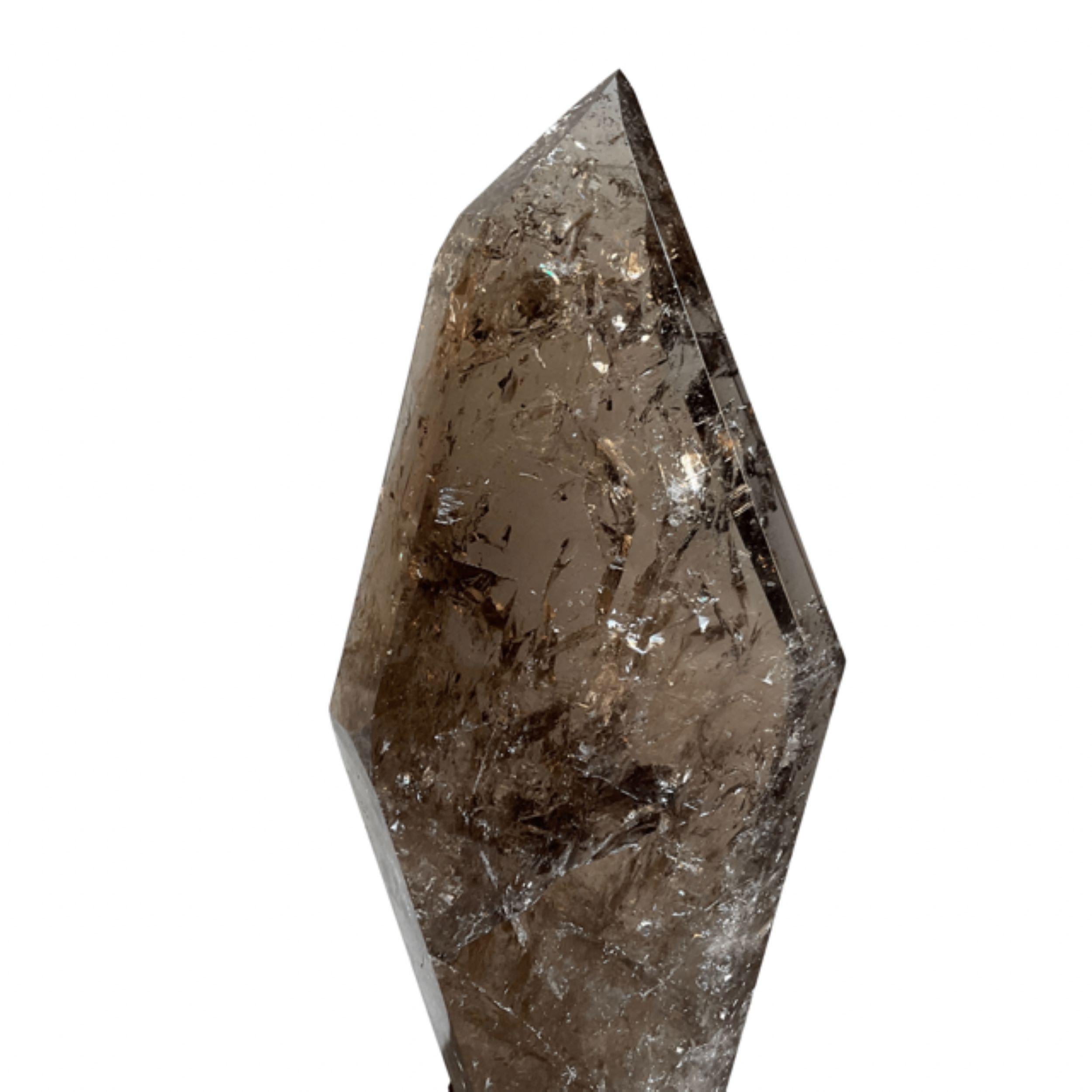 Smoky Quartz Crystal Point on Stand at 1stDibs