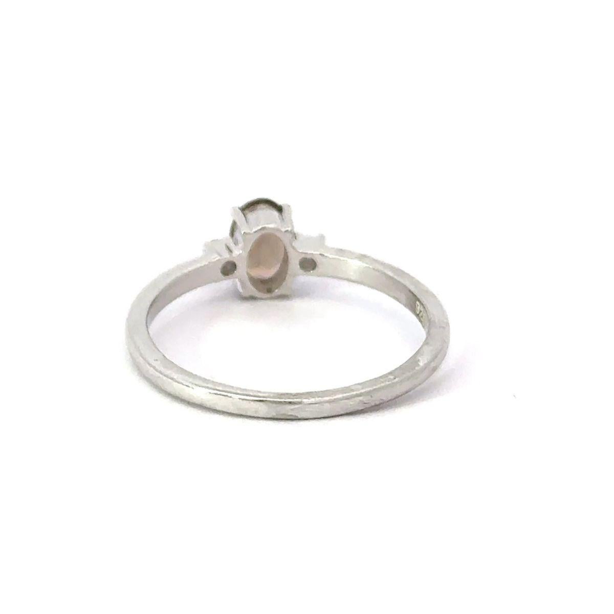 For Sale:  Smoky Quartz Solitaire Gemstone Ring wirh CZ in 925 Solid Silver Jewelry for Her 7