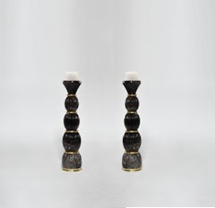 Smoky Rock Crystal Candleholders by Phoenix
