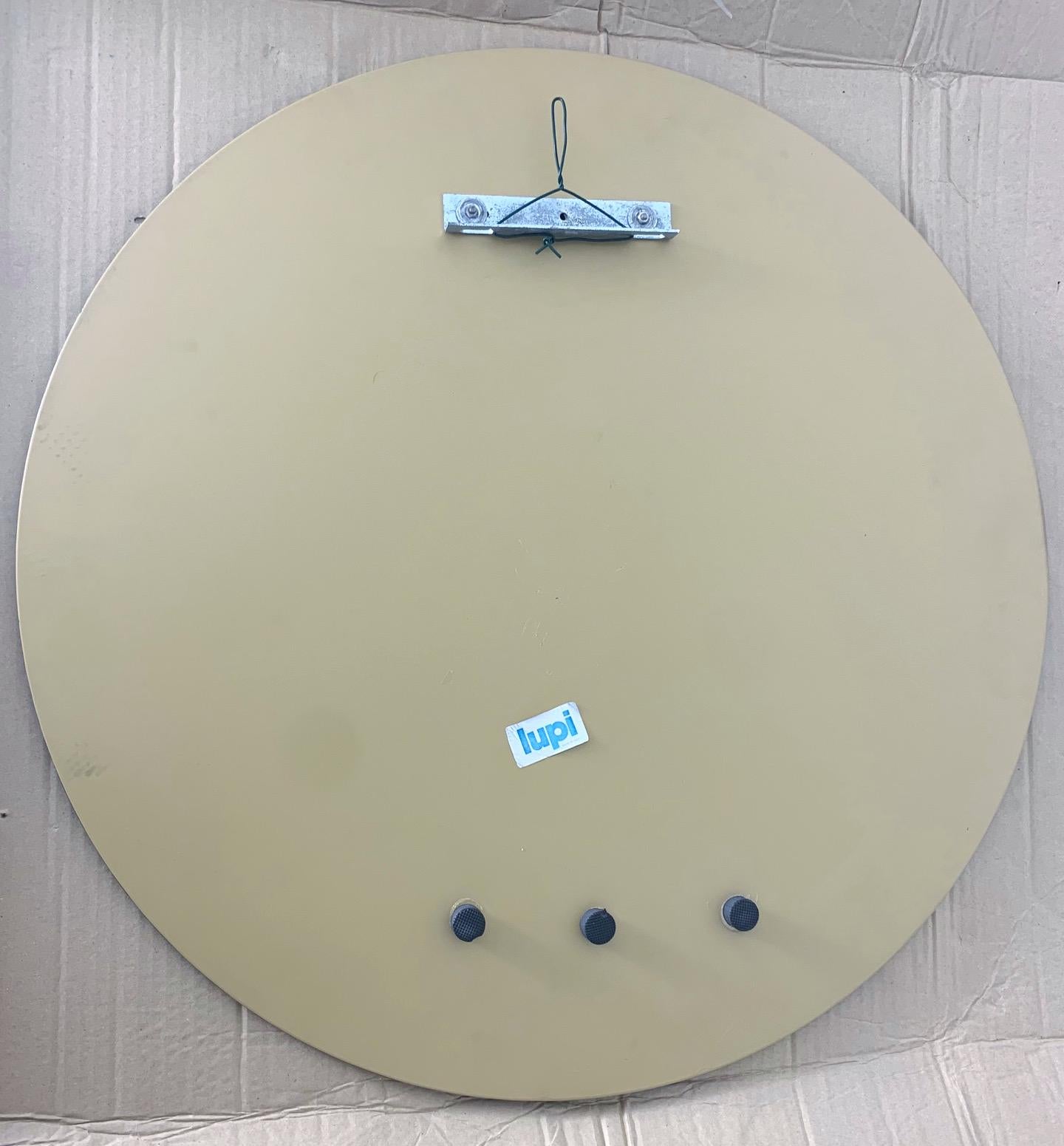 Smoky Round Mirror by Lupi In Good Condition In Los Angeles, CA