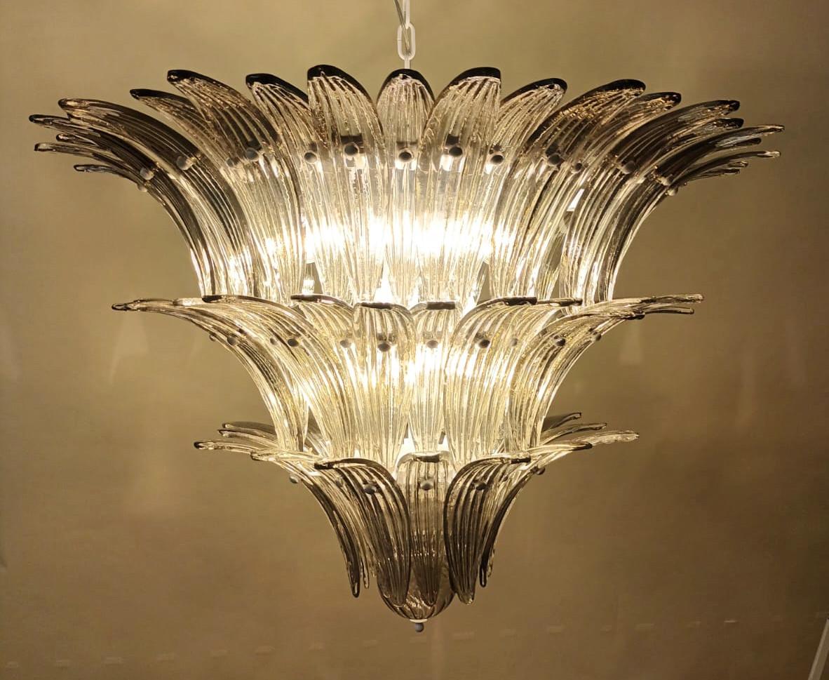 Smoky Tiered Palmette Chandelier by Fabio Ltd In New Condition For Sale In Los Angeles, CA