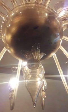 Araña veneciana ahumada de Galliano Ferro. Italia, años 50.