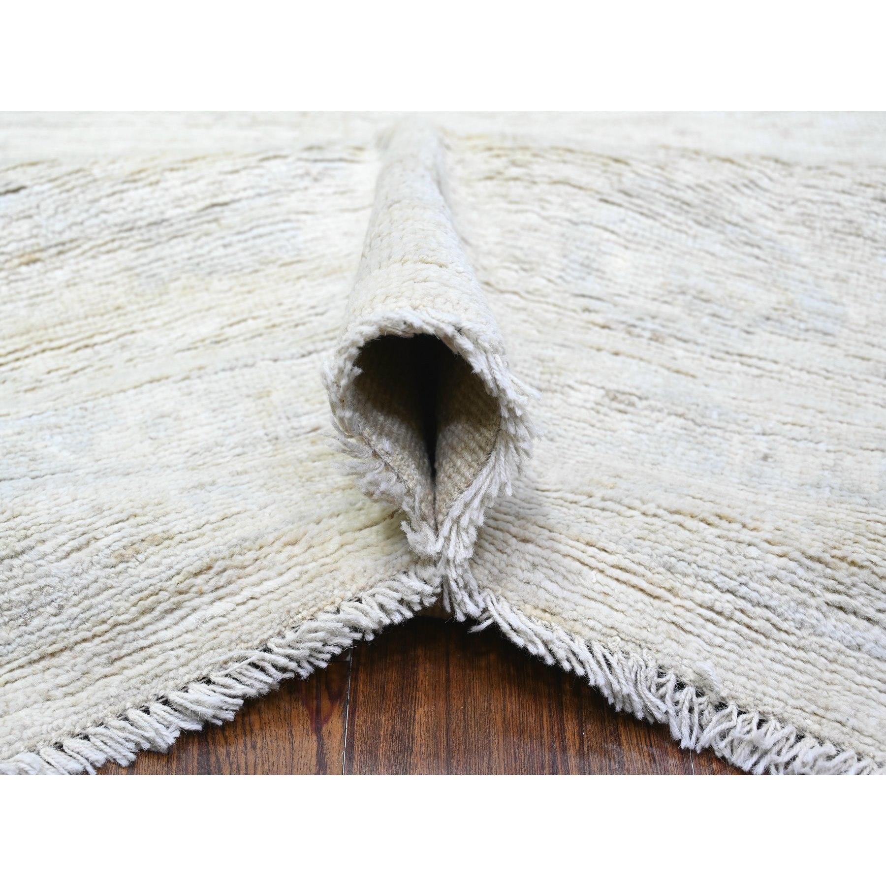 Handgeknüpfter afghanischer Angora Oushak-Teppich in Übergröße aus rauchweißer Wolle in Übergröße 12' x 15'10