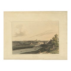 Veduta della città di Smolensk - Acquatinta colorata a mano di R. Bowyer, Pall Mall, 1814
