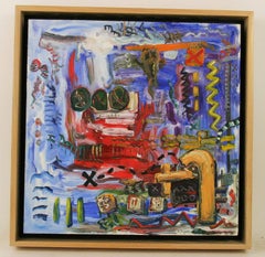 City  Graffiti   Art  Colorful Oil Painting  #2 by S. Mooney
