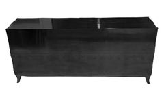 Antq. liscio. Credenza Fleur de Lis in bronzo bianco - Buffet intagliato, A. Mathieu