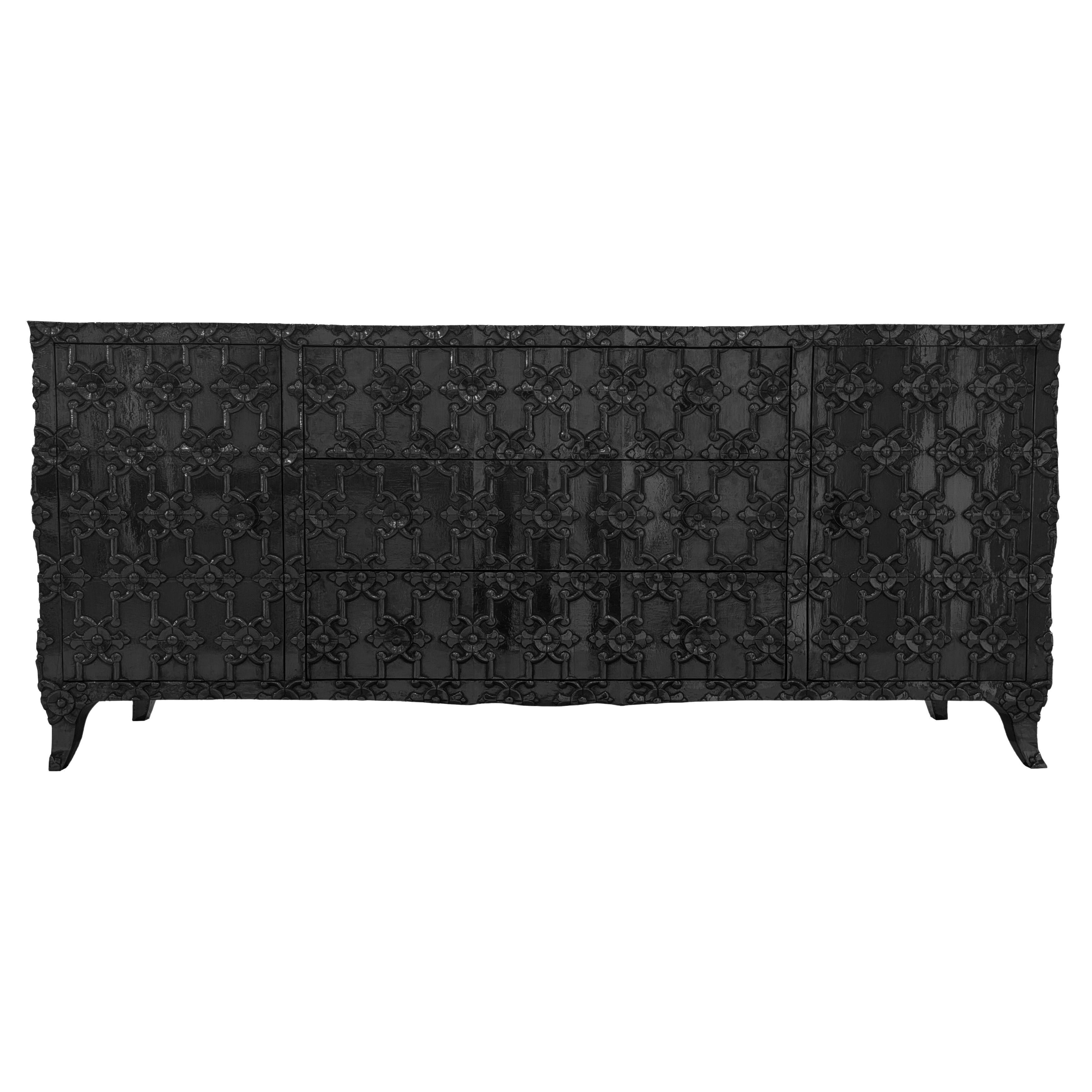 Smooth Antq. White Bronze Fleur de Lis Credenza – Paul Mathieu