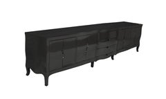 Smooth Antq. White Bronze Long Credenza, 120" – Cabriole Leg, Paul Mathieu