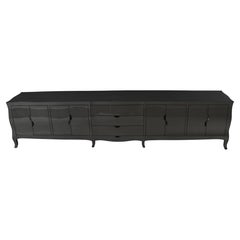 Smooth Antq. White Bronze Long Credenza, 120" – Cabriole Leg, Paul Mathieu