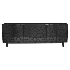 Antq. Liso Buffet Mystique Bronce Blanco - Credenza Esculpida